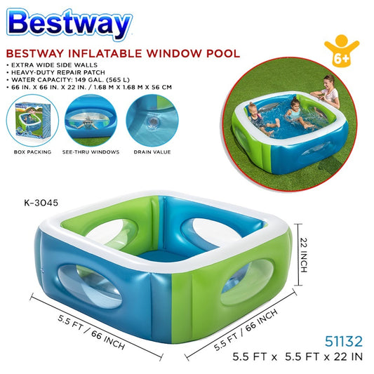 Inflatable window pool